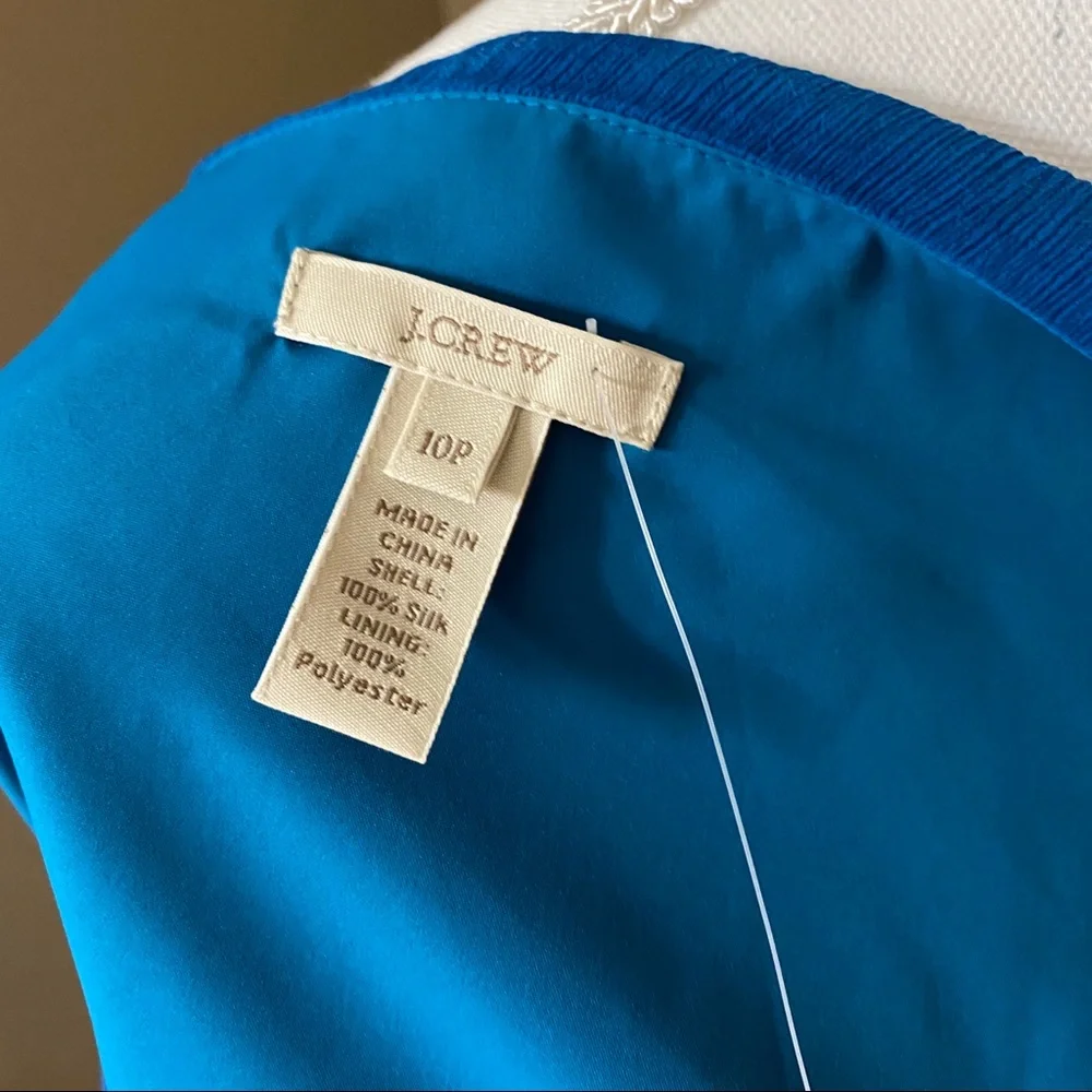 Blue Party Dress J CREW ABIGAIL BLUE SILK CHIFFON NWT PARTY DRESS - Picture 14 of 14